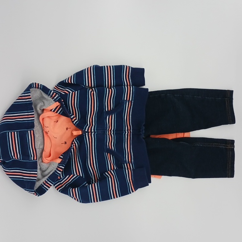 Carter's 3-Piece Outfit with Zip-Up Hooded Sweatshirt (18 Month)